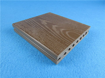 Telhas compostas plásticas de madeira escovadas da plataforma/assoalho exterior 140 * 25mm do Decking