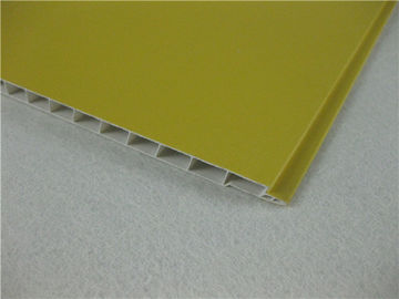 Painéis de teto laminados amarelo do PVC, painéis do telhado do PVC da isolação térmica