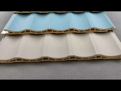 Painel de Parede Cinza para Decoração de Interiores Wpc Wood Plastic Composite Material Durável