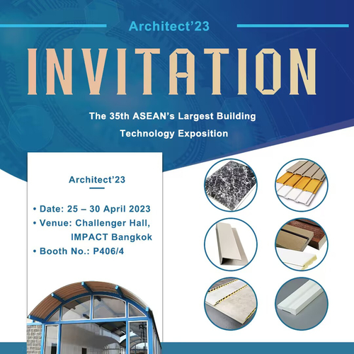 Últimas notícias da empresa sobre Nós atenderemos a Architect'23 - a exposição da tecnologia da construcção do 35o Asean em Tailândia.