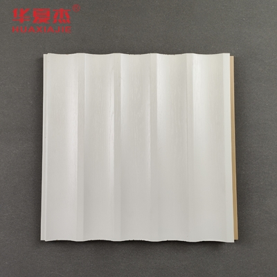 White Woodgrain U-Shaped Laminated WPC Board Decoração Interior