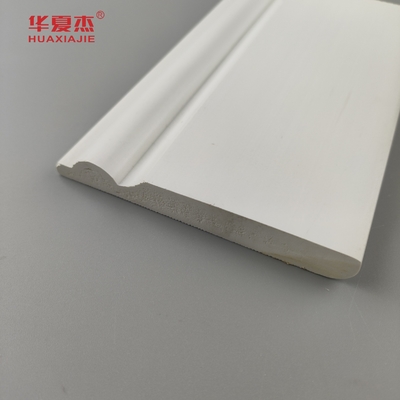 Moagem de base de pvc de alta qualidade superfície lisa branca 95x12mm