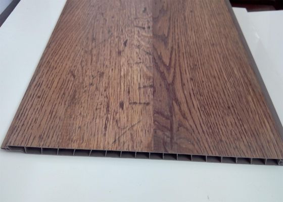 Bom preço Parede falsa plástica do Pvc da grão de madeira usando o processo laminado on-line