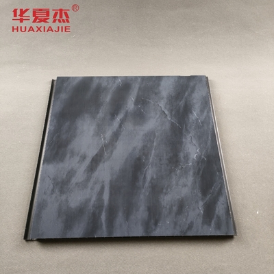 Painel de parede de PVC preto de mármore brilhante para impressão decorativa Painel de parede de PVC para escritório ou hotel