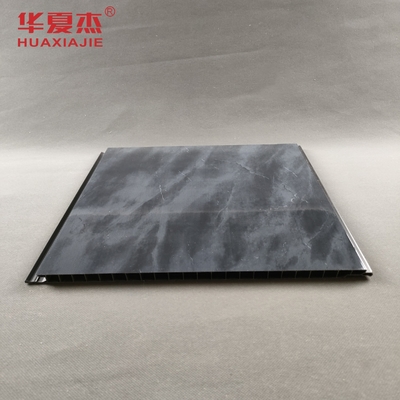 Painel de parede de PVC preto de mármore brilhante para impressão decorativa Painel de parede de PVC para escritório ou hotel