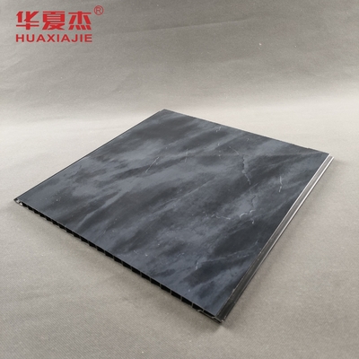 Painel de parede de PVC preto de mármore brilhante para impressão decorativa Painel de parede de PVC para escritório ou hotel