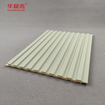 Painel de parede em WPC verde à prova de umidade Painel de parede de PVC durável para decoração de interiores