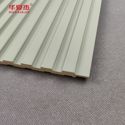 Painel de parede em WPC verde à prova de umidade Painel de parede de PVC durável para decoração de interiores