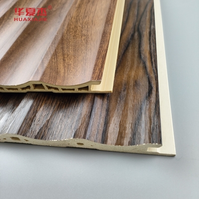 Preço da fábrica por atacado Grãos de madeira painel de parede Wpc flutuado Decoração interior