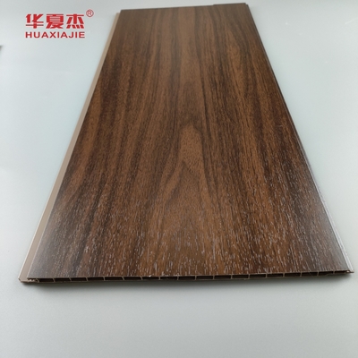 Painéis de teto decorativos laminados de madeira, coberta de parede reciclável 250*8mm do pvc