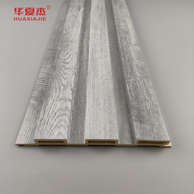 Gráfico Design de madeira cinza Fluted Wpc Panel Decorações de parede para casa Luxury Wpc Panel de parede