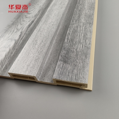 Gráfico Design de madeira cinza Fluted Wpc Panel Decorações de parede para casa Luxury Wpc Panel de parede