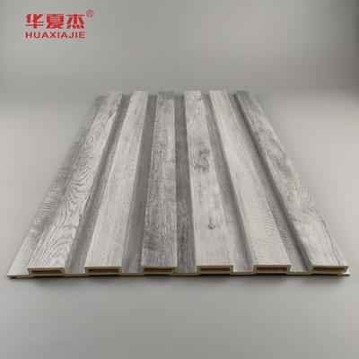 Gráfico Design de madeira cinza Fluted Wpc Panel Decorações de parede para casa Luxury Wpc Panel de parede