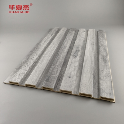 Gráfico Design de madeira cinza Fluted Wpc Panel Decorações de parede para casa Luxury Wpc Panel de parede