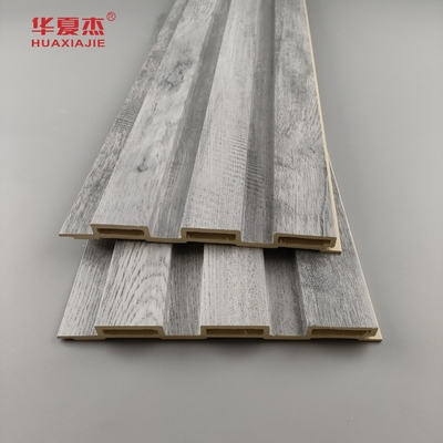Gráfico Design de madeira cinza Fluted Wpc Panel Decorações de parede para casa Luxury Wpc Panel de parede