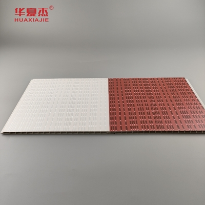 Moderno design pvc painel de parede laminado wpc pvc painel cinza e vermelho para decoração de hotel