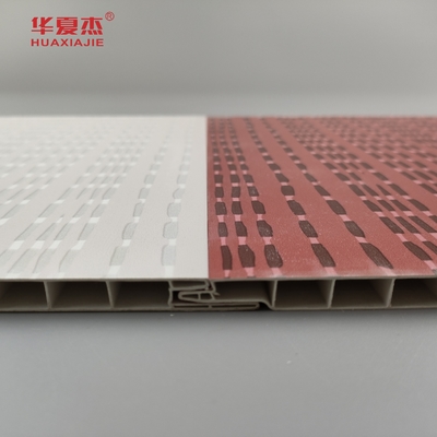 Moderno design pvc painel de parede laminado wpc pvc painel cinza e vermelho para decoração de hotel