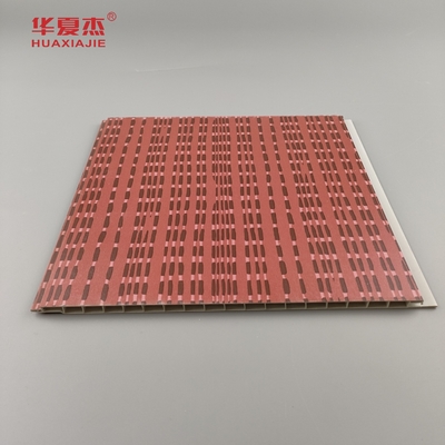 Moderno design pvc painel de parede laminado wpc pvc painel cinza e vermelho para decoração de hotel