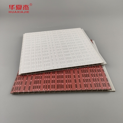 Moderno design pvc painel de parede laminado wpc pvc painel cinza e vermelho para decoração de hotel