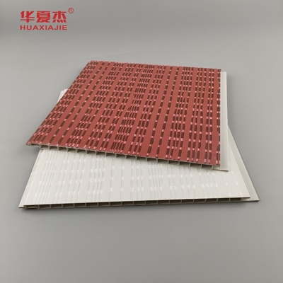 Moderno design pvc painel de parede laminado wpc pvc painel cinza e vermelho para decoração de hotel