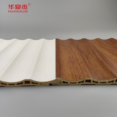 Painel de parede Wpc laminado Painel de Pvc flutuado Painel de Wpc de madeira branca