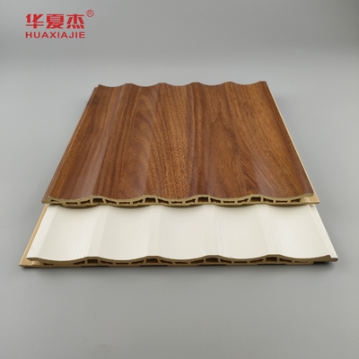 Painel de parede Wpc laminado Painel de Pvc flutuado Painel de Wpc de madeira branca