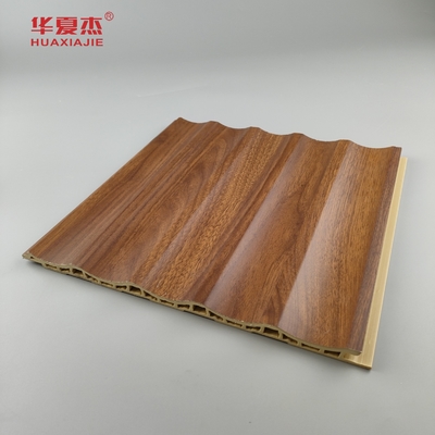 Painel de parede Wpc laminado Painel de Pvc flutuado Painel de Wpc de madeira branca