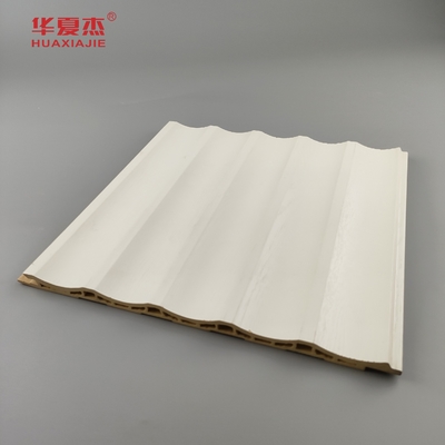 Painel de parede Wpc laminado Painel de Pvc flutuado Painel de Wpc de madeira branca