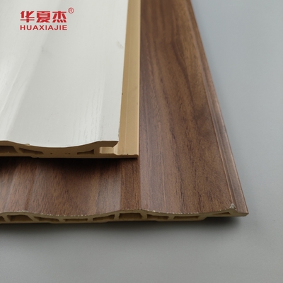Painel de parede Wpc laminado Painel de Pvc flutuado Painel de Wpc de madeira branca