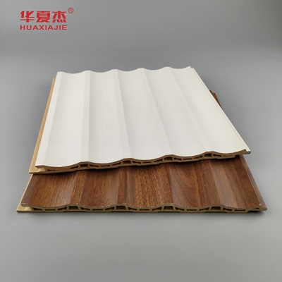 Painel de parede Wpc laminado Painel de Pvc flutuado Painel de Wpc de madeira branca
