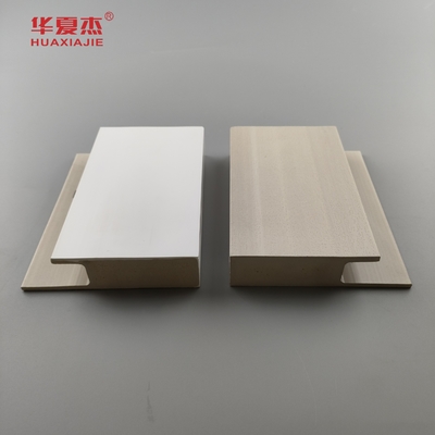 Capa branca e resistente Cássaro plano J canal Branco Superfície lisa Wpc Quadro de porta Decoração interior