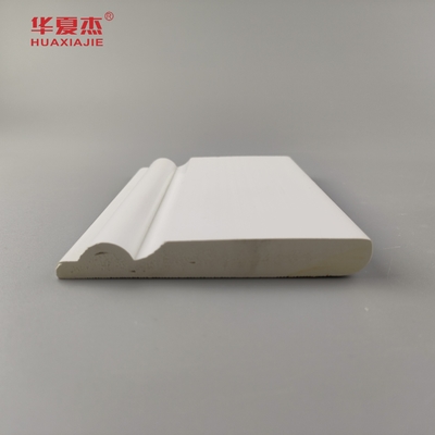Moagem de base de pvc de alta qualidade superfície lisa branca 95x12mm