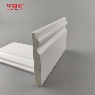 Moagem de base de pvc de alta qualidade superfície lisa branca 95x12mm