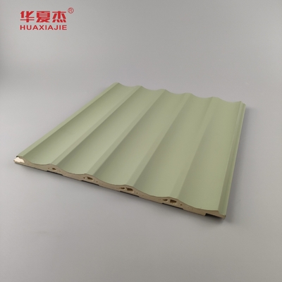 Painel de parede Wpc laminado Painel de PVC laminado Verde Azul Decoração de edifícios