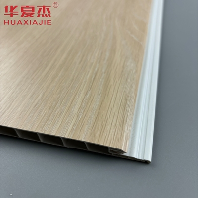 Moderno de design de carvalho cor pvc painel de parede em forma de U pvc painel interior material de construção à prova de umidade