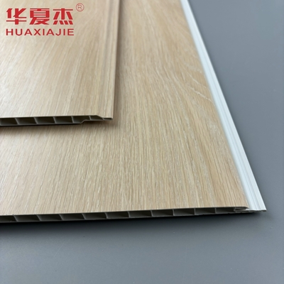 Moderno de design de carvalho cor pvc painel de parede em forma de U pvc painel interior material de construção à prova de umidade