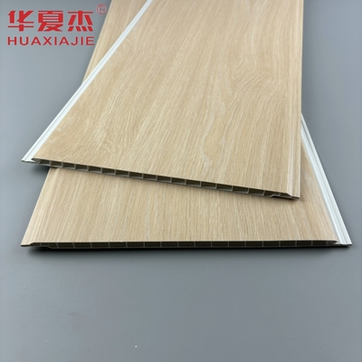 Moderno de design de carvalho cor pvc painel de parede em forma de U pvc painel interior material de construção à prova de umidade