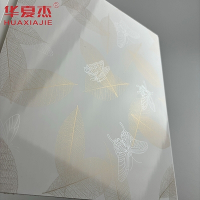 Painéis de parede de PVC de estampação a quente personalizados Painel de teto de impressão botânica Pvc para decoração de banheiro