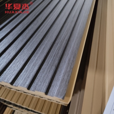 Venda a quente painel de parede wpc em forma de U laminado escuro painel de teto wpc decoração interior e exterior