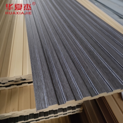 Venda a quente painel de parede wpc em forma de U laminado escuro painel de teto wpc decoração interior e exterior