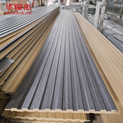Venda a quente painel de parede wpc em forma de U laminado escuro painel de teto wpc decoração interior e exterior
