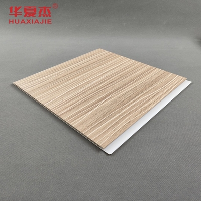Painel de parede de PVC laminado de design moderno 250x5mm Painel de grãos de madeira de PVC para decoração de sala de estar