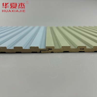 painel de parede laminado wpc painel verde e azul wpc placa decoração interior