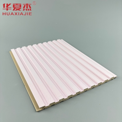 painel de parede wpc laminado rosa design moderno para decoração de parede em casa