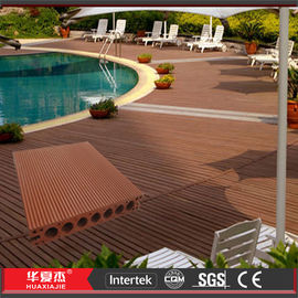 Bom preço Escovado/gravou o Decking de madeira composto 140 * 25mm de WPC impermeáveis para a jarda on-line