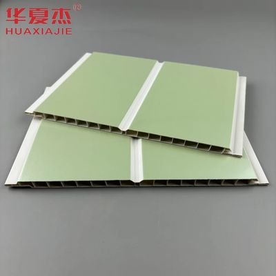 Painéis de Parede em PVC Impermeáveis 200mm Verdes com Estampagem a Quente para Decoração de Casa