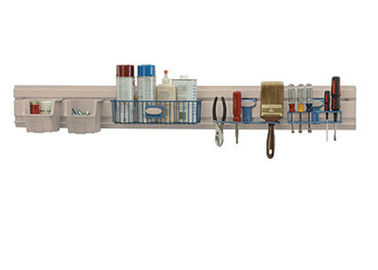 Bom preço 4 painéis de parede cinzentos da garagem do pé de comprimentos, shelving de parede da garagem para o sistema da garagem on-line