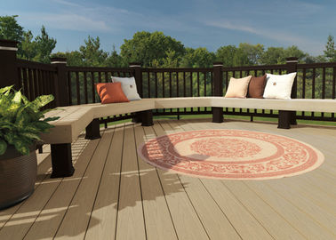 Bom preço Decking composto impermeável do carvalho WPC reciclável com plataformas da co-extrusão on-line
